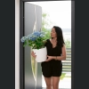 Doniczka Mika z podstawką 17 h15,5 - Biała