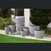 Doniczka FLOW Petit ECO Recycled z podst 15 h14 - Platyna