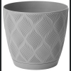 Doniczka FLOW Petit ECO Recycled z podst 17 h15 - Platyna