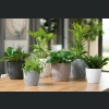 Doniczka FLOW Petit ECO Recycled z podst 23 h21 - Głęboka czerń