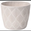 Doniczka osłonka FLOW Petit Eco WOOD 13 h11 - Biała