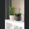 Doniczka osłonka FLOW Petit Eco WOOD 15 h12 - Biała