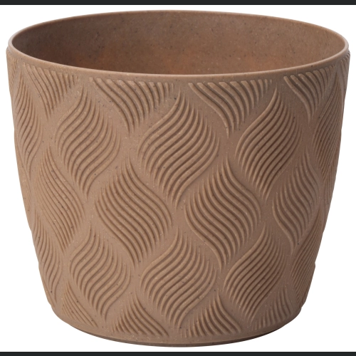 Doniczka osłonka FLOW Petit Eco WOOD 13 h11 - Naturalne drewno