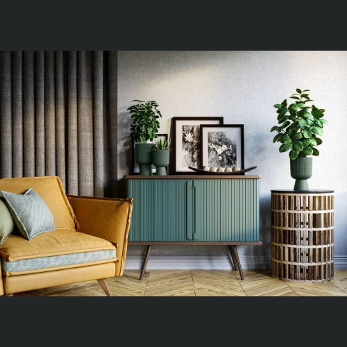 Doniczka KELI Mika Petit Eco WOOD 18 h26 - Malachit