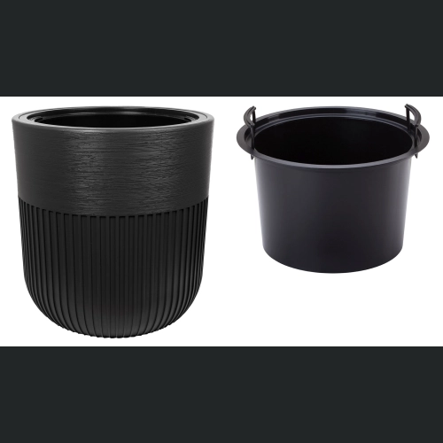 Doniczka LUCA 40 h40 + wkład - Głęboka czerń