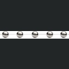Girlanda z kul CHROME stal nierdzewna 10 h120 - Srebrna