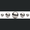 Girlanda z kul CHROME stal nierdzewna 15 h120 - Srebrna