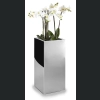 Donica ze stali nierdzewnej MIRROR High Square 30x30 h80 - Lustro