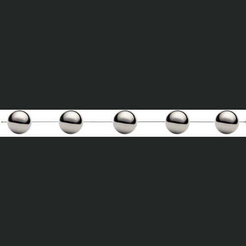 Girlanda z kul CHROME stal nierdzewna 6 h100 - Srebrna