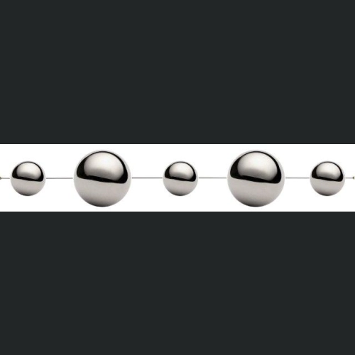 Girlanda z kul CHROME stal nierdzewna 10 h100 - Srebrna