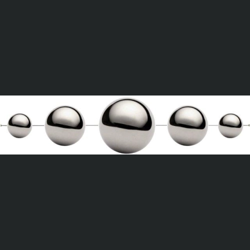 Girlanda z kul CHROME stal nierdzewna 15 h120 - Srebrna