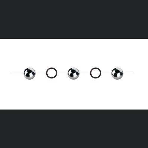 Girlanda z kul CHROME stal nierdzewna 10 h100 - Srebrna