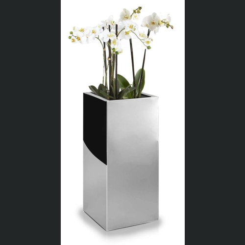Donica ze stali nierdzewnej MIRROR High Square 30x30 h80 - Lustro