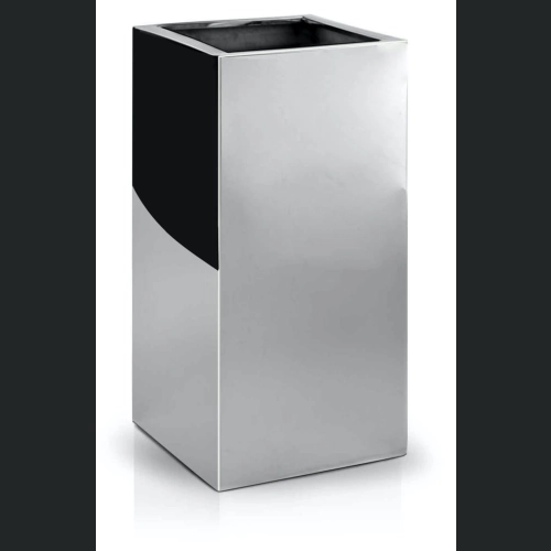 Donica ze stali nierdzewnej MIRROR High Square 30x30 h80 - Lustro