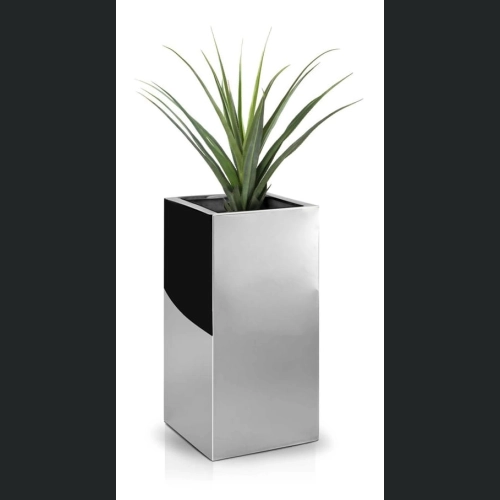 Donica ze stali nierdzewnej MIRROR High Square 30x30 h80 - Lustro