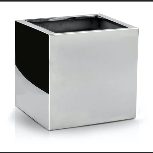 Donica ze stali nierdzewnej MIRROR Cube 50x50 h50 - Lustro