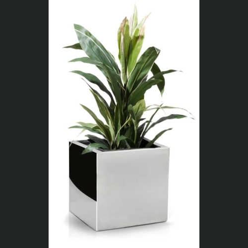 Donica ze stali nierdzewnej MIRROR Cube 50x50 h50 - Lustro