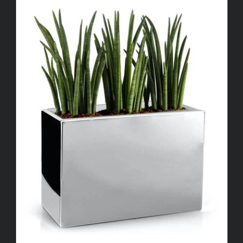 Donica ze stali nierdzewnej MIRROR Rectangle 60x30 h39 - Lustro