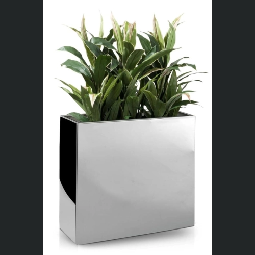 Donica ze stali nierdzewnej MIRROR Wall 75x28 h75 - Lustro