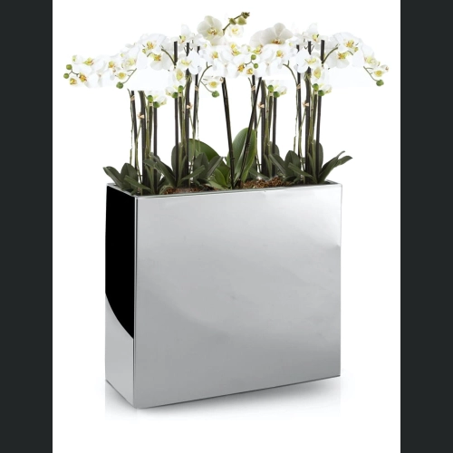 Donica ze stali nierdzewnej MIRROR Wall 75x28 h75 - Lustro