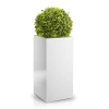Donica z włókna szklanego FIBERGLASS high square 40x40 h80 - Biała