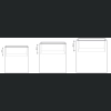 Donica z włókna szklanego FIBERGLASS high rectangle 100x34 h100 - Biała