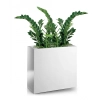 Donica z włókna szklanego FIBERGLASS high rectangle 75x28 h75 - Biała