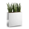 Donica z włókna szklanego FIBERGLASS high rectangle 75x28 h75 - Biała