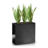 Donica z włókna szklanego FIBERGLASS high rectangle 50x20 h50 - Czarna