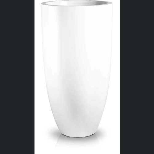 Donica z włókna szklanego FIBERGLASS cygaro 55 h100 - Biała