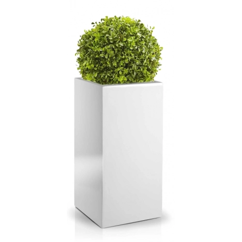 Donica z włókna szklanego FIBERGLASS high square 23x23 h50 - Biała