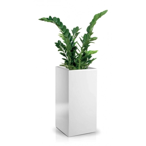 Donica z włókna szklanego FIBERGLASS high square 28x28 h60 - Biała