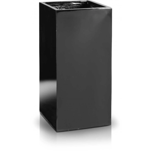 Donica z włókna szklanego FIBERGLASS high square 28x28 h60 - Czarna
