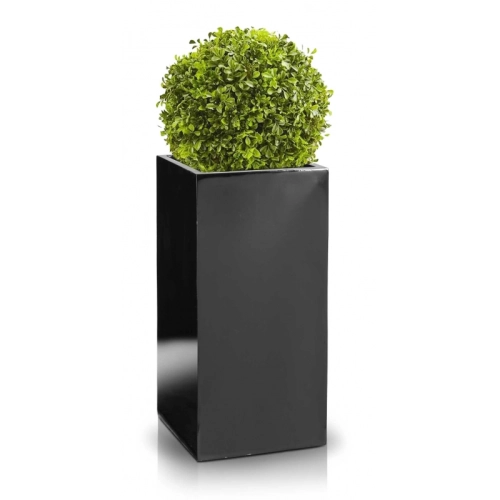 Donica z włókna szklanego FIBERGLASS high square 28x28 h60 - Czarna