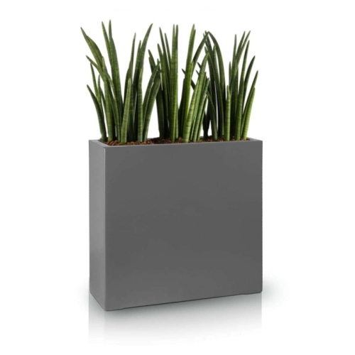 Donica z włókna szklanego FIBERGLASS high rectangle 75x28 h75 - Grafitowa