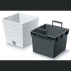 Doniczka FURU Square Low DFS300 30x30 h29 - Biała