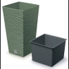 Doniczka FURU Square DFSH200 20x20 h38 - Ziemisty zielony