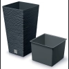 Doniczka FURU Square DFSH200 20x20 h38 - Antracytowa