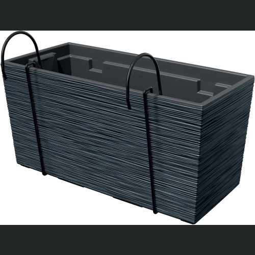 Skrzynka balkonowa FURU Case W DFC400W + haki 40x18 h20 - Antracytowa