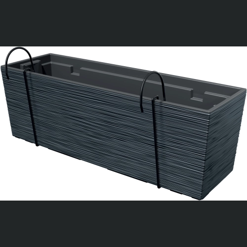 Skrzynka balkonowa FURU Case W DFC600W + haki 58x18 h20 - Antracytowa
