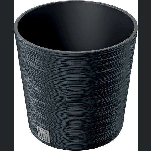 Doniczka FURU Round Low DFR250 25 h25 - Antracytowa