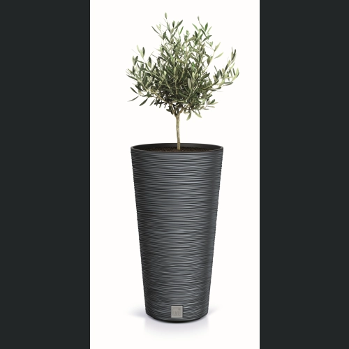 Doniczka FURU Round Slim DFRH250 25 h48 - Antracytowa