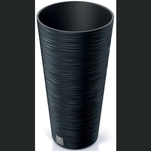 Doniczka FURU Round Slim DFRH250 25 h48 - Antracytowa
