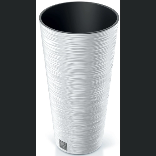 Doniczka FURU Round Slim DFRH250 25 h48 - Biała