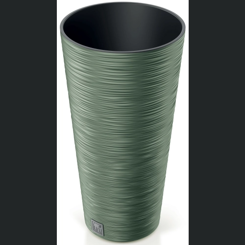 Doniczka FURU Round Slim DFRH300 30 h57 - Ziemisty zielony