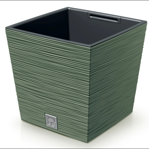 Doniczka FURU Square Low DFS300 30x30 h29 - Ziemisty zielony