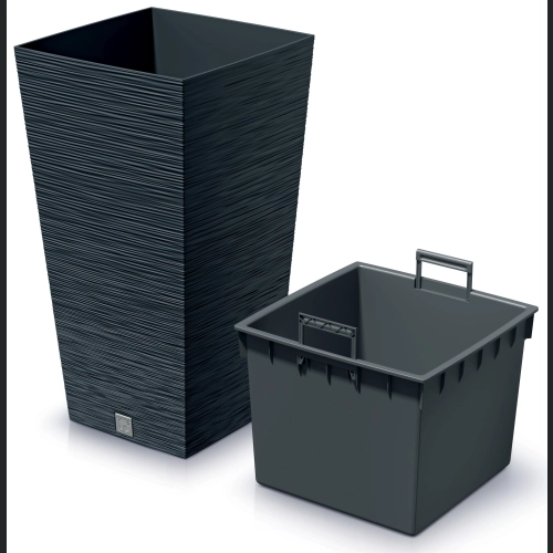 Doniczka FURU Square DFSH400 40x40 h75 - Antracytowa