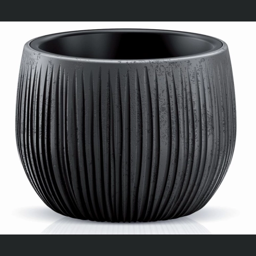 Doniczka Beton Bowl DKB180 18 h14 - Czarny beton