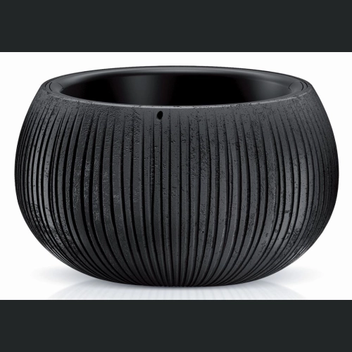 Doniczka Beton Bowl DKB370 37 h22 - Czarny beton