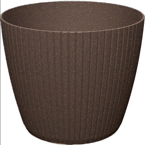 Doniczka osłonka LAMIA Round Eco WOOD DLAM200W 20 h17 - Kawa
